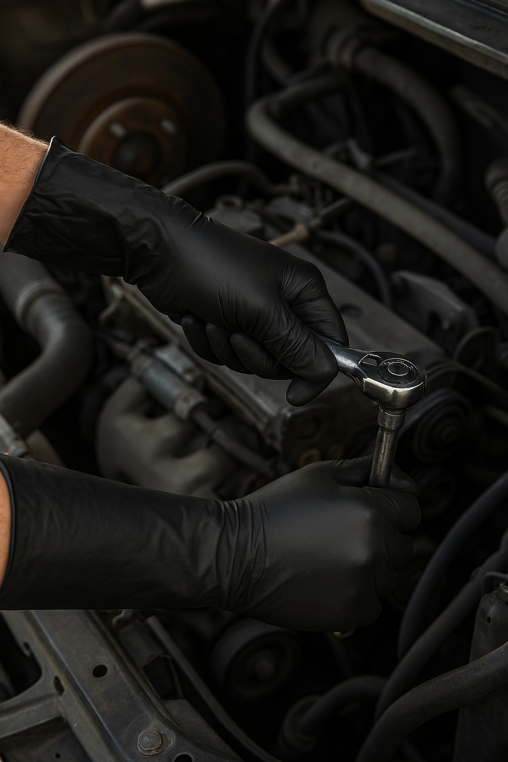 Nitrile Viking Long Cuff Gloves, Black 8 mil (X LARGE) – 12”, 50 gloves/box, 10 boxes/case